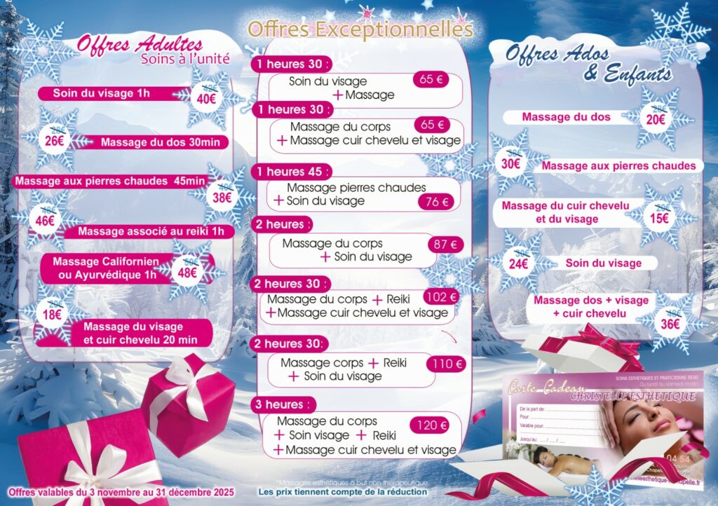 Flyer de noël 2025 verso